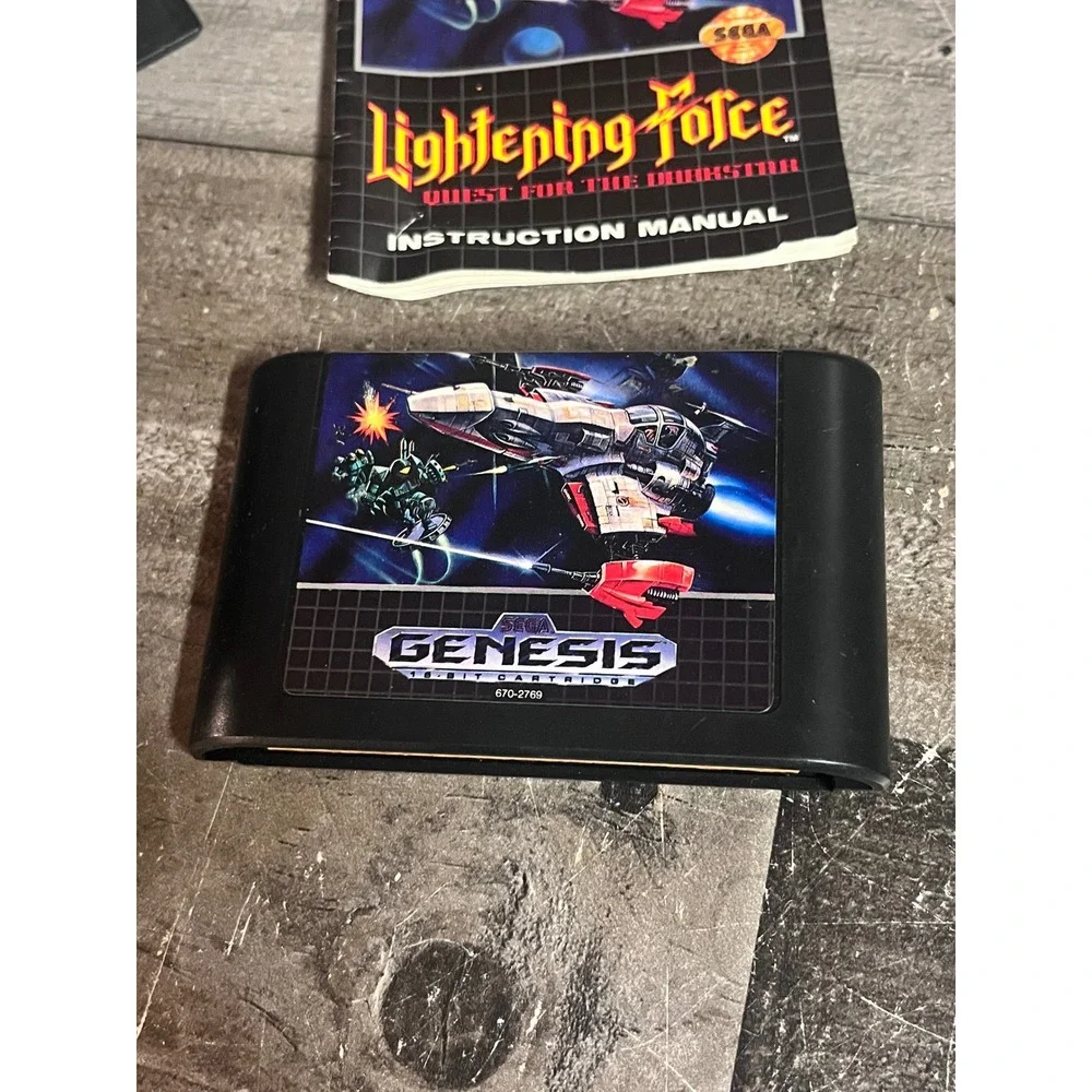 Lightening Force Quest for the Darkstar Sega Genesis CIB Shmup Thunder Force IV